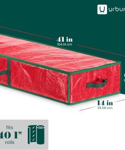 Alternative view of Heavy Duty Wrapping Paper Organizer Storage Bag Red - Christmas Storage Organizer For Wrapping Paper And Gift Bag Storage - Wrappings Papers Storages Container - Holiday Christmas Decorations